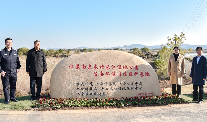 +1!龙袍长江湿地公园生态环境 司法保护基地揭牌
