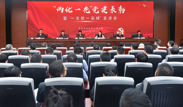 玄武法院召开“两优一先”表彰暨“一支部一品牌”宣讲会
